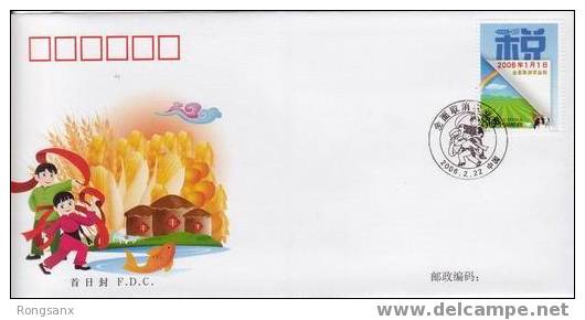 2006 CHINA Abolishing The Agricultural Taxation In An All-round Way FDC - 2000-2009