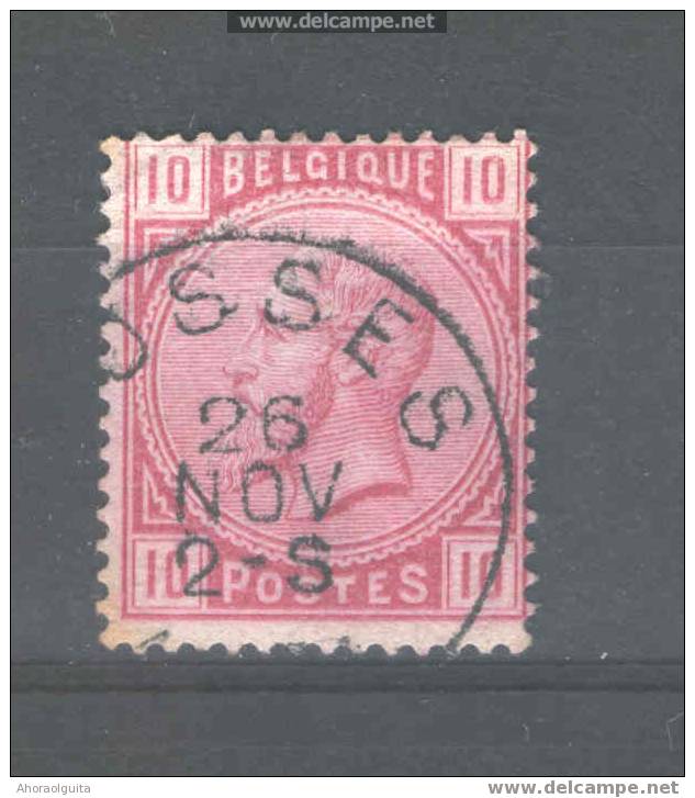 Timbre No 38  Emission Maudite 1883 Cachet Simple Cercle FOSSES  --  3/791 - 1883 Léopold II