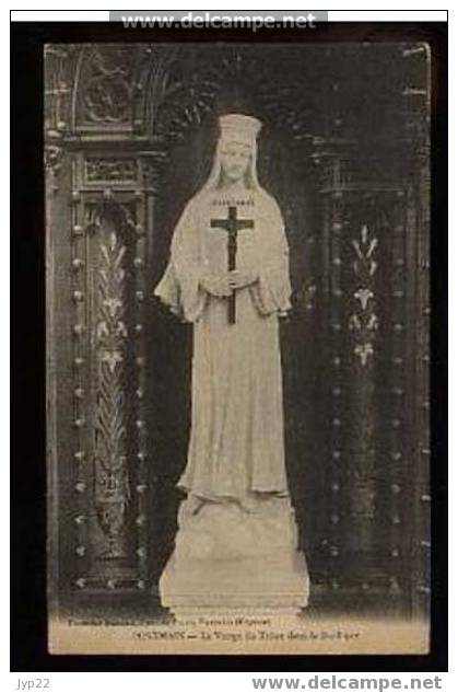 Jolie CP Ancienne Mayenne Pontmain La Vierge Du Trône Dans La Basilique - A Circulée - Pontmain