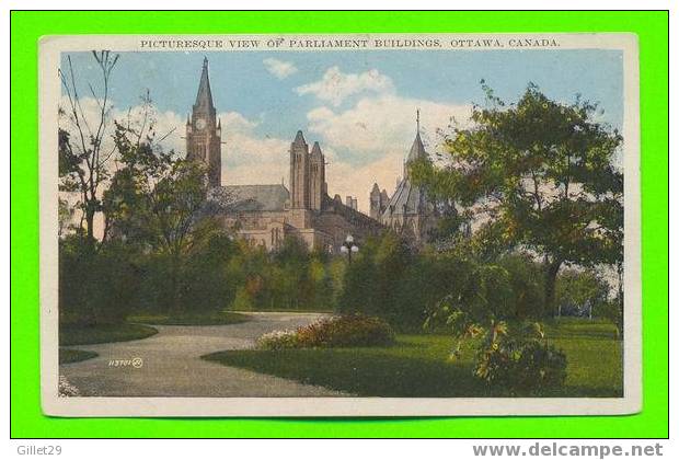 OTTAWA, ONTARIO - LES ÉDIFICES DU  PARLEMENT -  A VOYAGÉE EN 1929 - VALENTINE-BLACK CO LTD - Ottawa