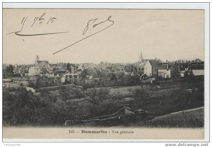 C -246 -  DAMMARTIN - Vue Générale - écrite Le 15 - 11 - 1915  - - Bray Sur Seine
