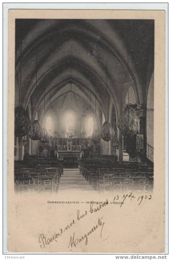 C - 254 - DAMMARIE LES LYS - Intérieur De L´église - Rare - écrite Le 13 - 11 - 1903 - - Dammarie Les Lys