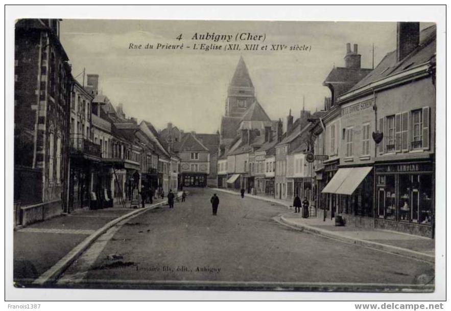 Ref 99 - AUBIGNY - Rue Du PRIEURE -  L'église - Aubigny Sur Nere