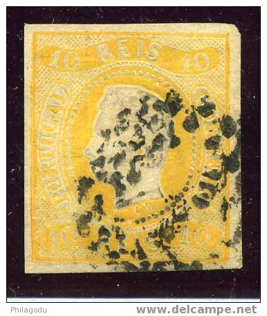 PORTUGAL 19   1866 Gestempeld  Kat W: 150 €      4 Brede Randen - Used Stamps