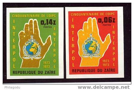 INTERPOL  ZAIRE 1973  NON DENTELES   ++ - Andere & Zonder Classificatie