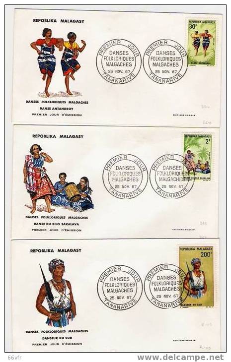 MADAGASCAR / FDC / 1967. - Danse