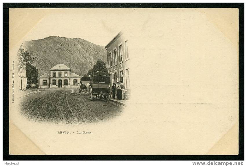 08 - REVIN - La Gare - ANIMÉE - CARTE PRÉCURSEUR - Revin