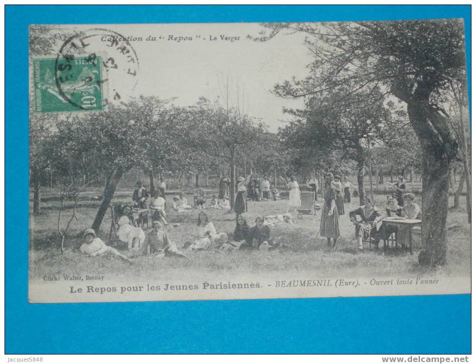 27)-beaumesnil----le Repos Pour Les Jeunes Parisiennes-tres Belle Carte - Beaumesnil