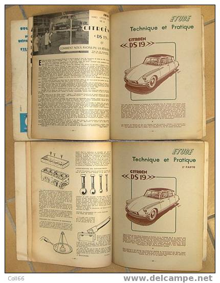 3 Fascicules Citroën DS 19 Revue Technique Automobile Mai & Juin 1957 N°133-134 Sept 1961 N°185 Nombreuses Illustrations - Libri