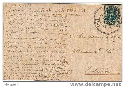 Postal 1925 BARCELONA Correo Interior - Covers & Documents