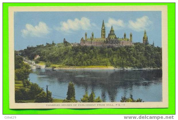 OTTAWA, ONTARIO - VU DE LA MAISON CANADIENNE PRIS DE HULL - CARTE JAMAIS UTILISÉE - PECO - - Ottawa