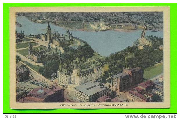 OTTAWA, ONTARIO - VUE AÉRIENNE DU CENTRE D´OTTAWA - CARTE JAMAIS UTILISÉE - PECO - - Ottawa