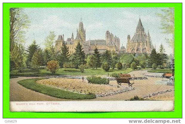 OTTAWA, ONTARIO - MAJOR'S HILL PARK - LE PARC MAJOR HILL - CARTE VOYAGÉE EN 1905 - MONTREAL IMPORT CO - - Ottawa