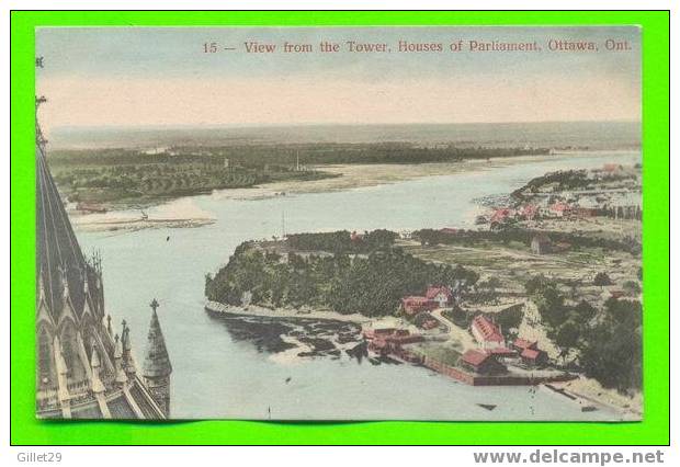 OTTAWA,ONT. - VUE DE LA TOUR DU PARLEMENT - CARTE JAMAIS UTILISÉE - - Ottawa