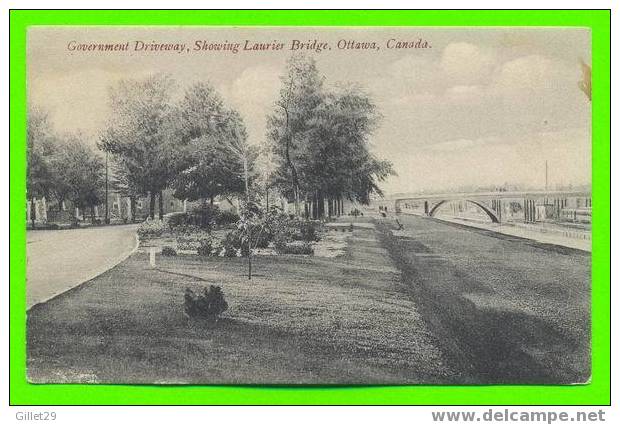 OTTAWA, ONTARIO - PONT - GOVERNMENT DRIVEWAY - TRAVEL IN 1906 -- - Ottawa