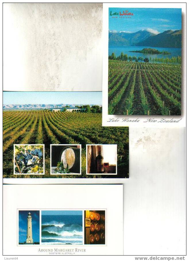 3 X Australian - New Zealand Vineyard Cards - 3 Carte Sur Le Vin - Vigne - Autres & Non Classés