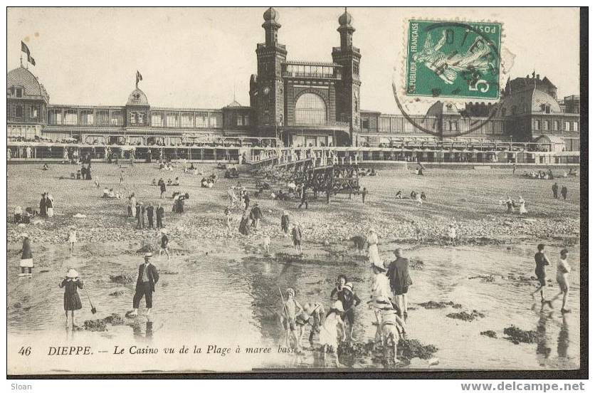 Casino De Dieppe Vu De La Plage, Animé - Casinos