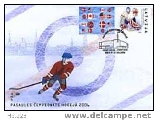 LATVIAN Stamp World Championship Ice Hockey 2006 LATVIA-FDC-MINT - Hockey (sur Glace)