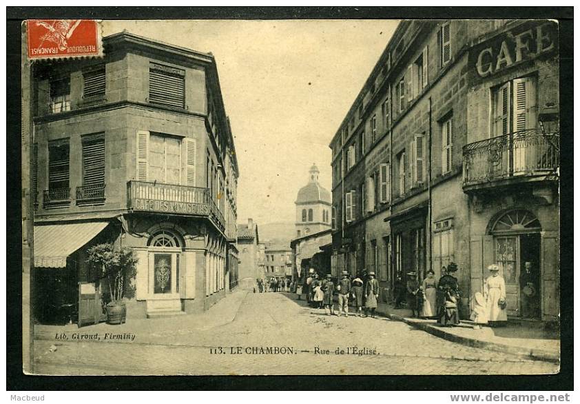 42 - LE CHAMBON FEUGEROLLES - Rue De L'Église - ANIMÉE - Le Chambon Feugerolles