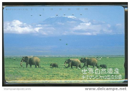 Télécard Japon ÉLÉPHANT Phonecard Japan ELEPHANT - Jungle