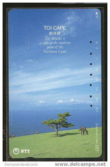 Télécard Japon CHEVAL Phonecard Japan HORSE - Chevaux