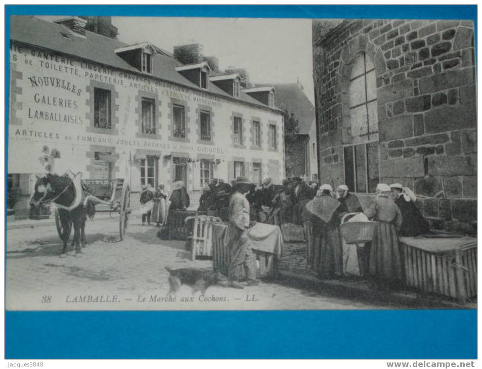 22)-lamballe N°38  - Le Marché Au Cochon--tres Belle Carte - Lamballe