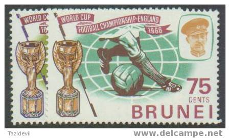 Brunei - 1966 World Cup Soccer. Scott 124-5. - Brunei (1984-...)