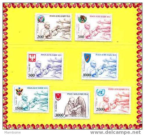 Vatican 1980 Aérien   N° 66 / 72 Serie Compl. Neuve. X X Voyages Du Pape - Poste Aérienne