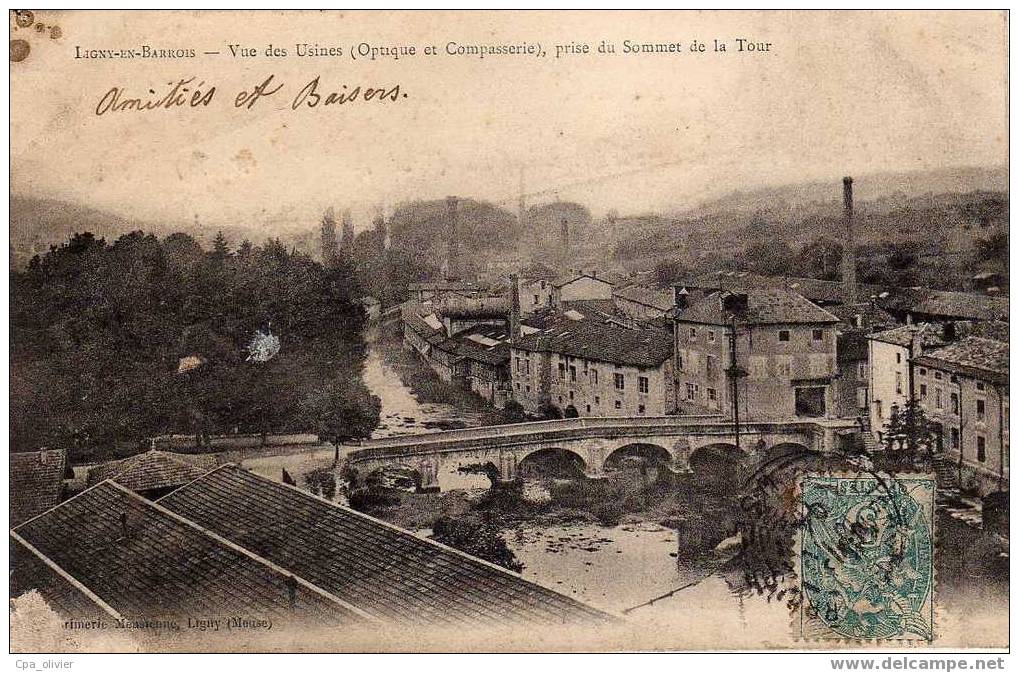 55 LIGNY EN BARROIS Vue Des Usines Optique Et Compasserie, Prise Du Sommet De La Tour, Ed IM, 1904 - Ligny En Barrois
