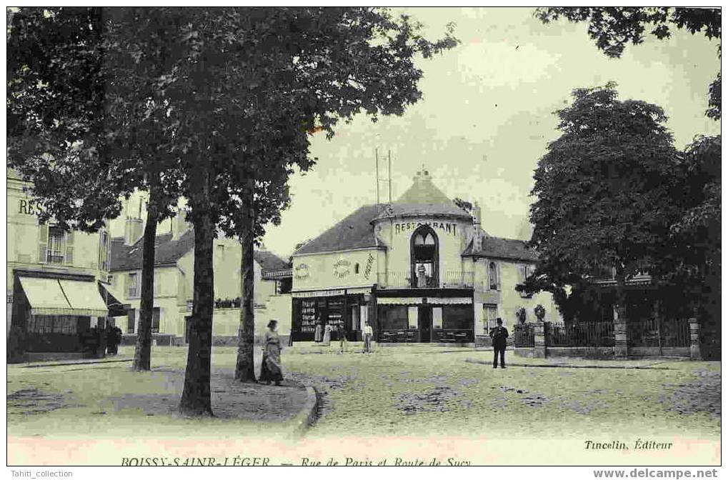 BOISSY-SAINT-LEGER - Rue De Paris Et Route De Sucy - Boissy Saint Leger