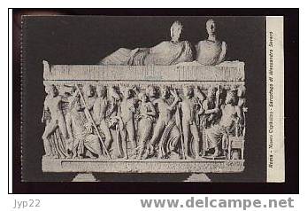 Jolie CP Ancienne Italie Rome Musée Capitolino Sarcophage De Alexandre Le Sévère Tombeau Sculpture - Neuve - Sculptures