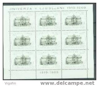 YU 1969-1358 UNIVERCITY LJUBLJANA, YIGOSLAVIA, MS, Mint, ** - Blocks & Kleinbögen