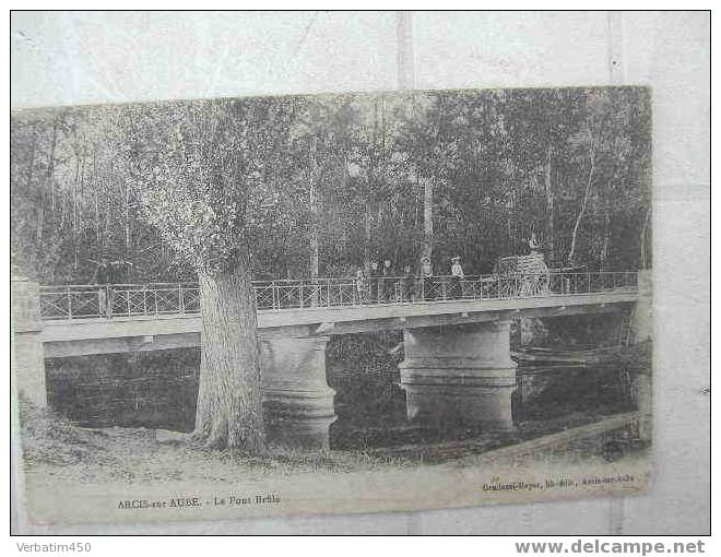 10..ARCIS SUR AUBE..LE PONT BRULE..PLAN ANIME..1916 - Arcis Sur Aube