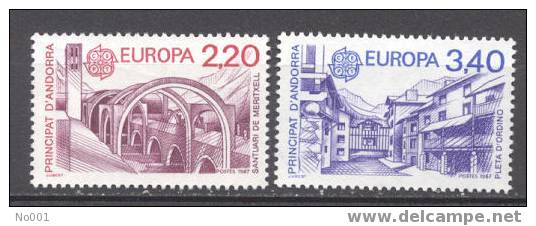 Andorre   Europa 1987   358/359  * *  B/TB  Voir Description - 1987