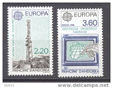 Andorre   Europa 1988   369/370  * *  TB - 1988