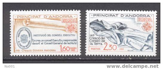 Andorre   Europa 1982   300/301  * *  TB - 1982