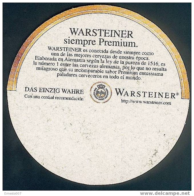 BEER MATS: "WARSTEINER"  (BEER) From GERMANY New, See Picture - Sous-bocks