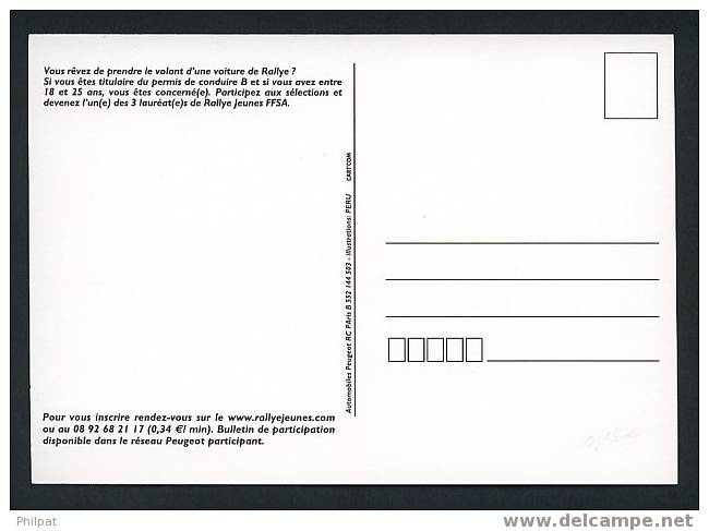 CARTE POSTALE RALLYE JEUNES FFSA - Cars