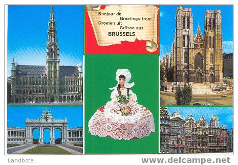 Bruxelles Brussel Bonjur De Groeten Uit - Mehransichten, Panoramakarten