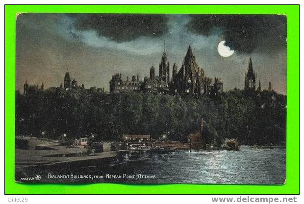 OTTAWA, ONTARIO - PARLIAMENT BUILDINGS, FROM NEPEAN POINT - VALENTINE & SONS PUBLI. - UNDIVIDED BACK - - Ottawa