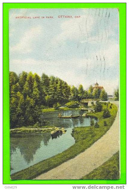 OTTAWA,ONT. - ARTIFICIAL LAKE IN PARK - ANIMATED - MONTREAL IMPORT CO - - Ottawa