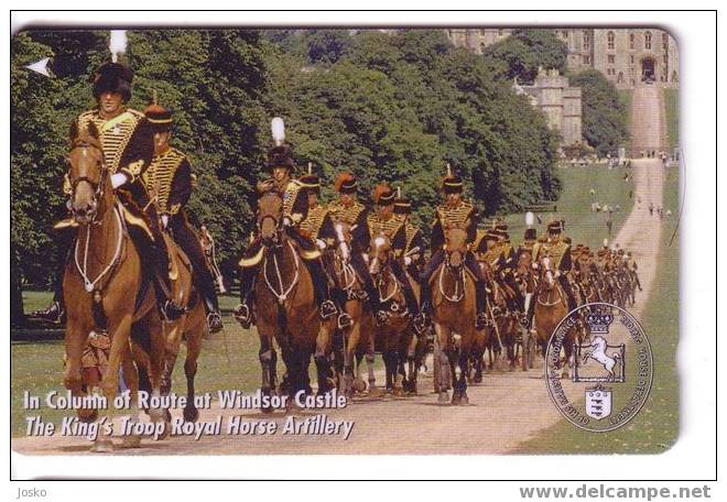 Royal Horse Artillery ( Jersey Islands ) Horses Cheval Chevaux  Military Militaire Army Armee  Windsor Castle - Leger