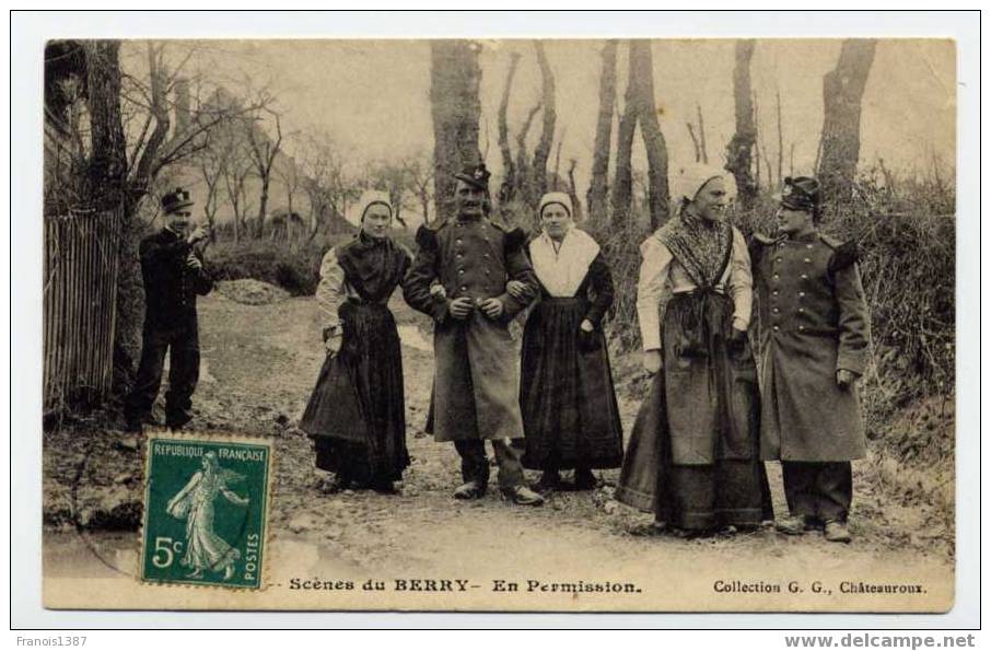 Réf 114  - Scènes Du BERRY - En Permission - Centre-Val De Loire