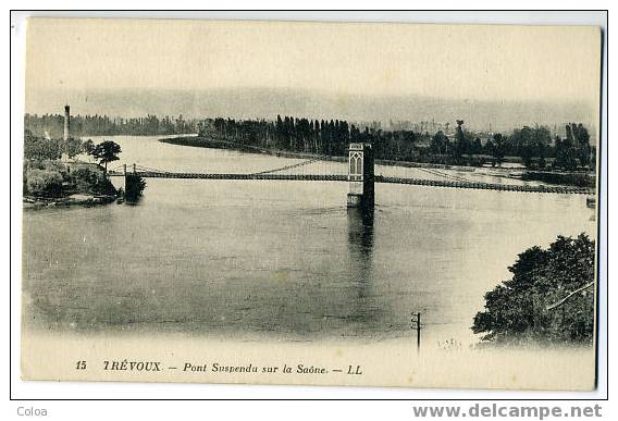 Trévoux Pont Suspendu Sur La Saône - Trévoux