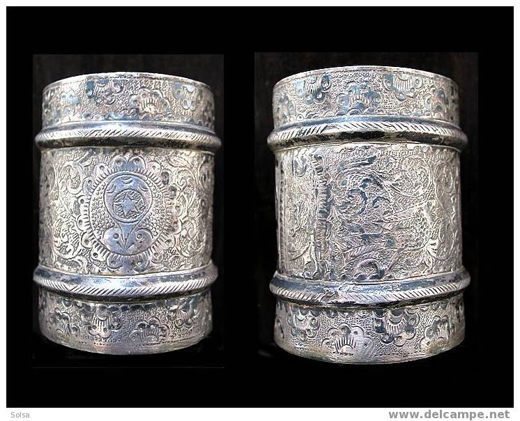 Magnifique Verre Oriental Mariage XIXème Argent / Outstanding Silver Oriental Glass - Oriental Art