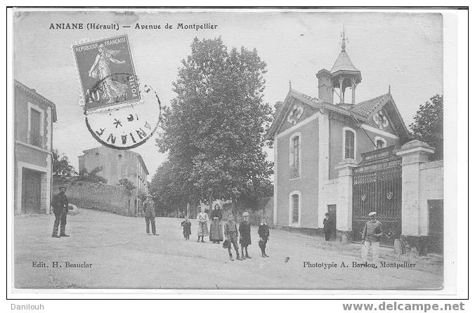 34 //HERAULT / ANIANE / AVENUE DE Montpellier Beauclar, Photopypie Bardou - Aniane