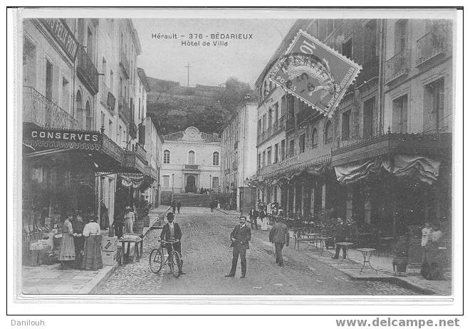 34 //HERAULT / BEDARIEUX / HOTEL DE VILLE N) 376 / ANIMEE - Bedarieux