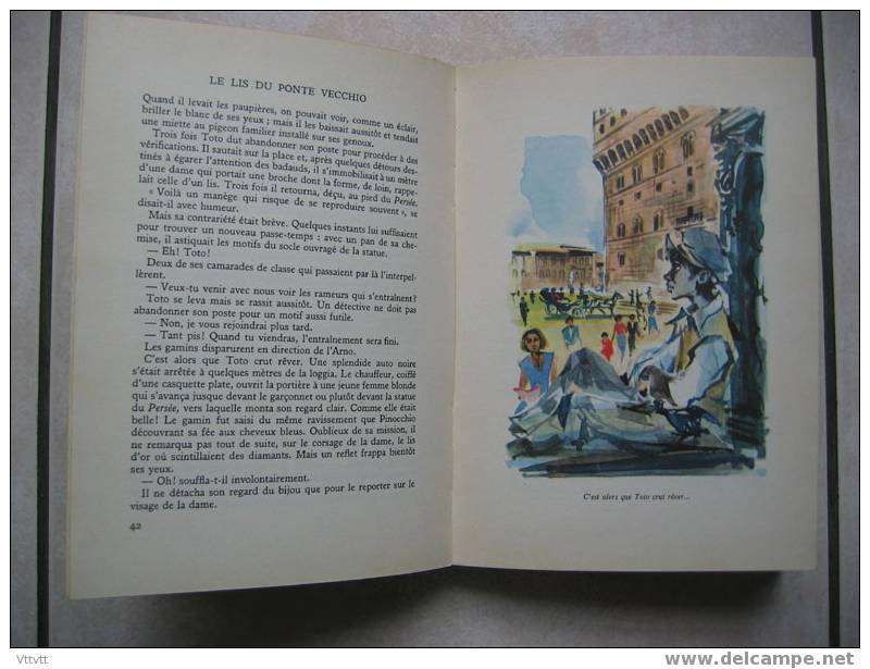 Le Lis Du Ponte Vecchio De René Garrus (1960), Illustrations Gilles Valdès, Editions G.P. (Rouge Et Or) - Bibliothèque Rouge Et Or