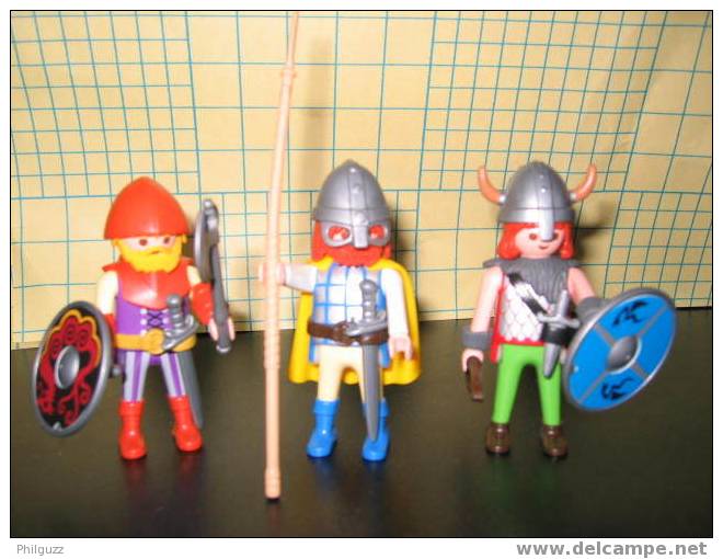 PLAYMOBIL 3 FIGURINE (s) VIKINGS  EQUIVALENCE BOITE 3153 2002 - Playmobil