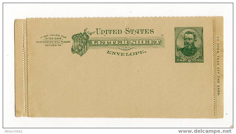 ENTIER POSTAUX DES ETATS UNIS D'AMERIQUE LETTRE POSTALE TIMBREE - 1901-20